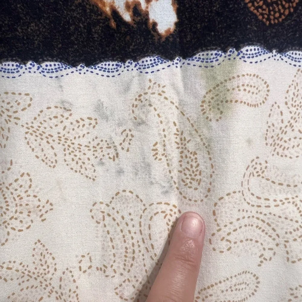 Wrangler Horse Print Vintage Western Snap Button Long Sleeve Top Size Medium - Picture 11 of 12